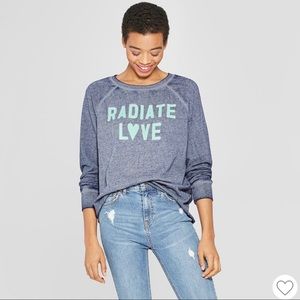 Zoe + Liv | NWT Radiate Love Blue Sweatshirt Small